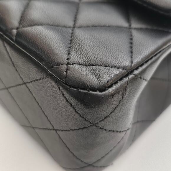 Chanel Lambskin Quilted Medium Double Flap So Black - Picture 14 of 16